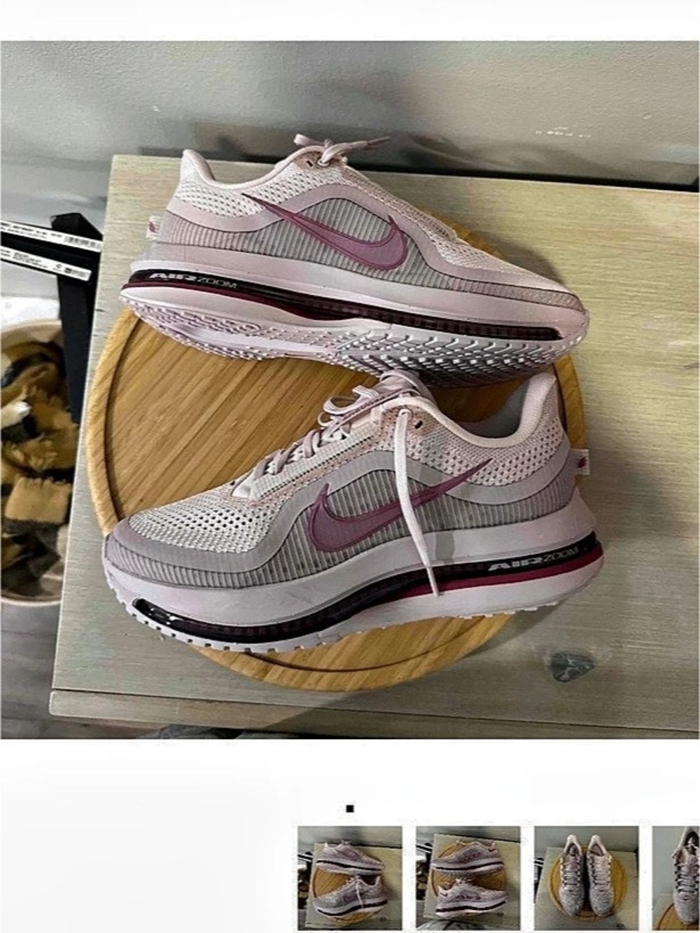 Nike Pegasus Premium Athletic Shoes White & Pink US 10 Like New